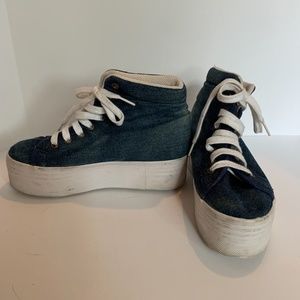 JC Play Denim Platform High Top Sneakers